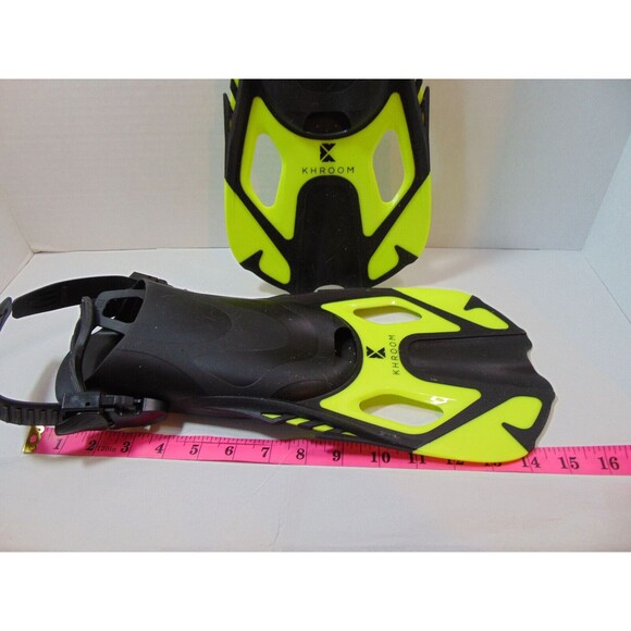 Khroom Swim/Snorkle Flippers Size S/M  (4.5 - 8.5) Adjustable Yellow and Black - Picture 8 of 9